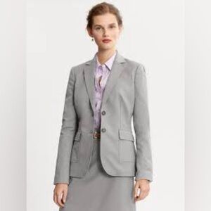 Women’s Banana Republic Gray Modern Sleek Blazer, Size 14